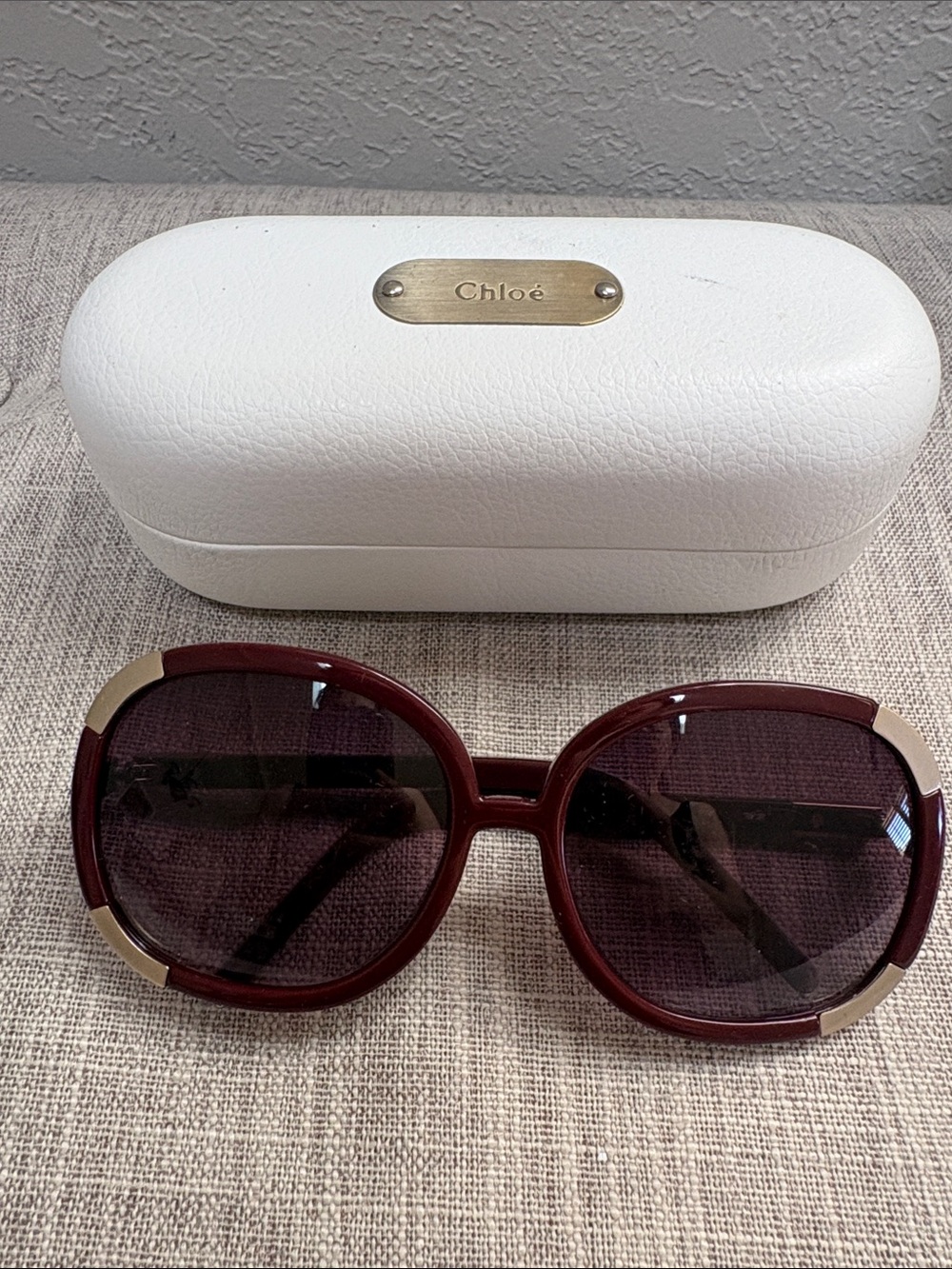 Chloé Oversized Sunglasses - Dark Burgundy
